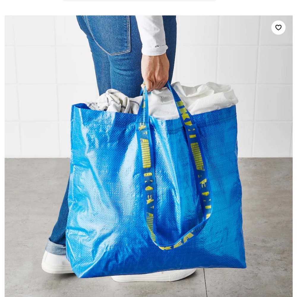 IKEA X2 FRAKTA extra Large BLUE Shopping Tote Bags NEW - Picture 4 of 8